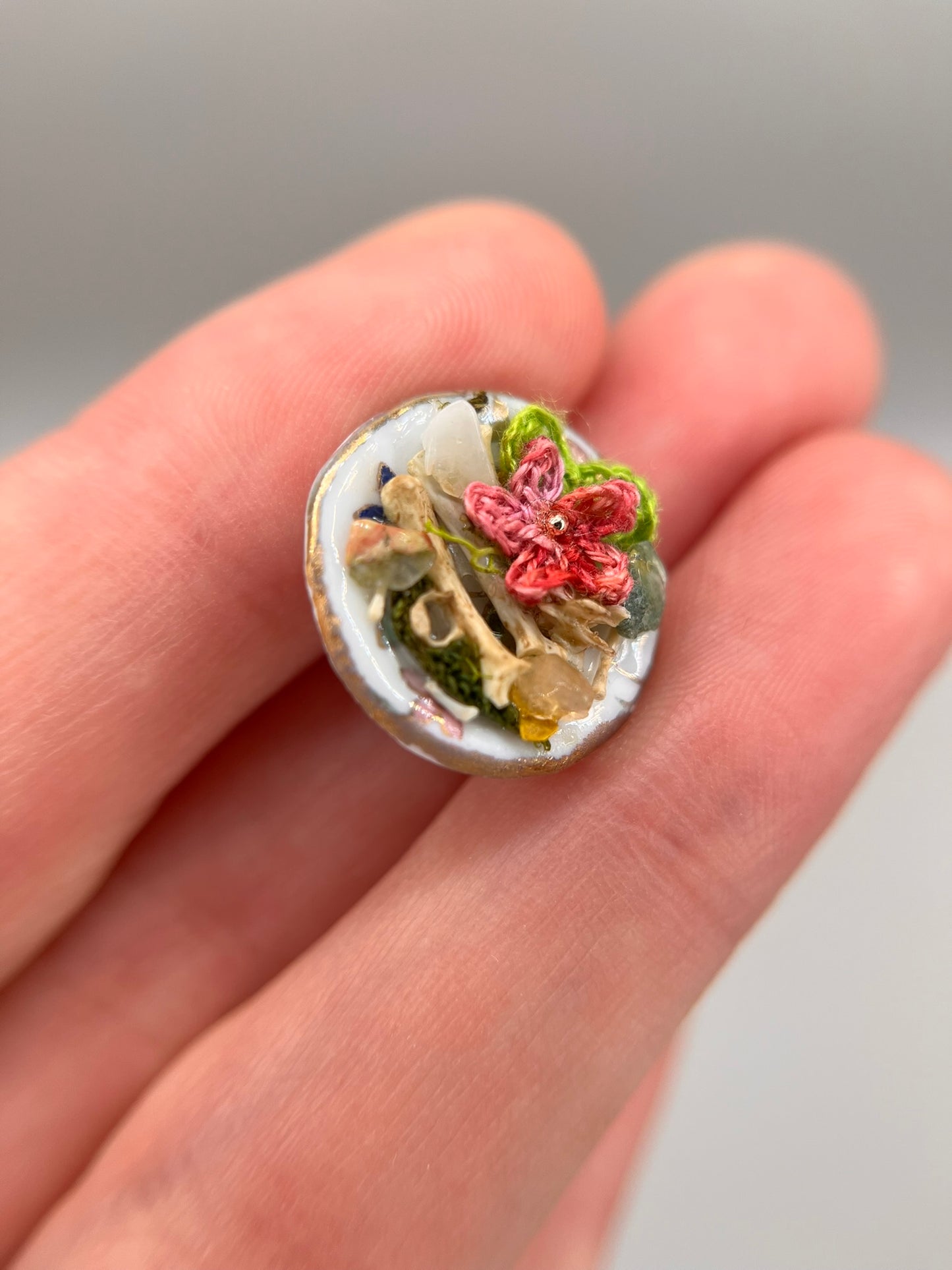 mikhail - pink flower bourgeoisie brunch mini magnet