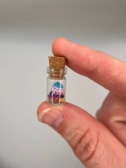 tiny ghost micro crochet trinket jar