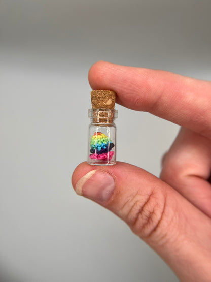 tiny ghost micro crochet trinket jar