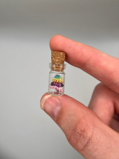 tiny ghost micro crochet trinket jar