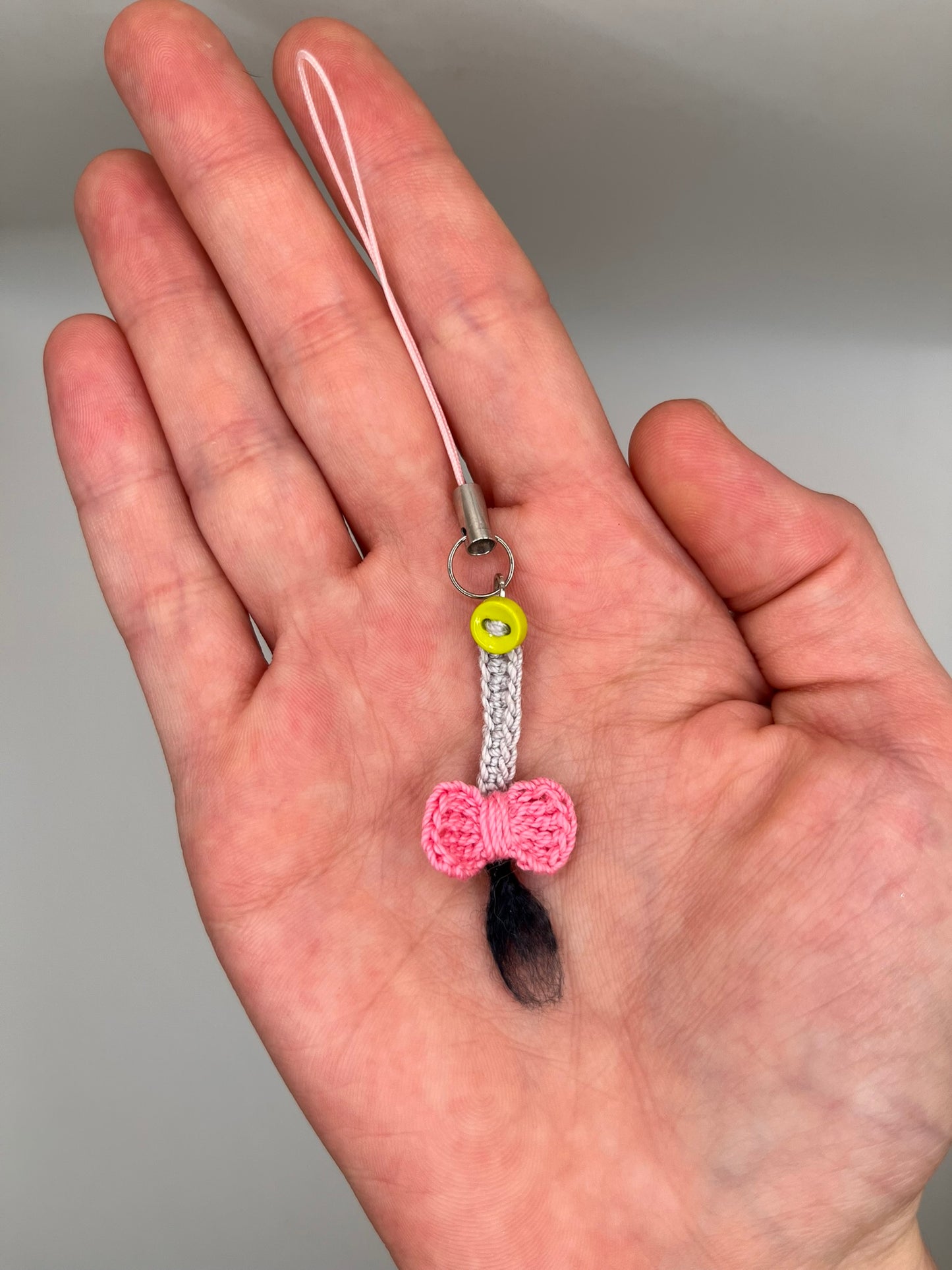 depressed donkey tail keychain