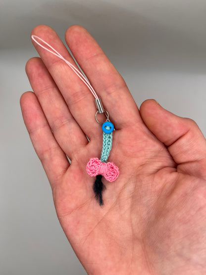 depressed donkey tail keychain