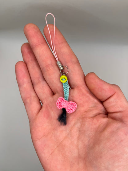 depressed donkey tail keychain