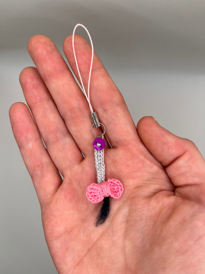 depressed donkey tail keychain