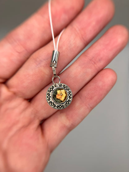 tiny flower teacup keychain