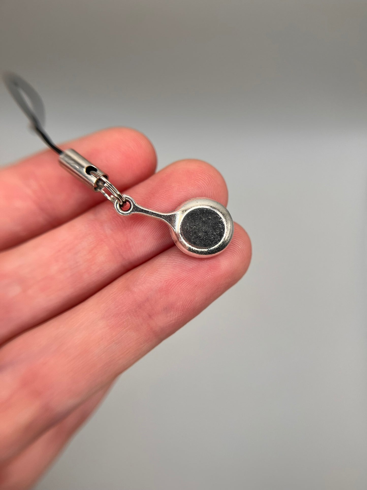 tiny fried egg keychain