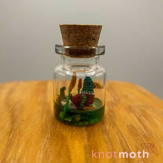 Diana Duck Micro Crochet Aquarium Jar (removable, magnetic)