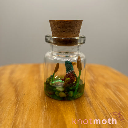 Diana Duck Micro Crochet Aquarium Jar (removable, magnetic)
