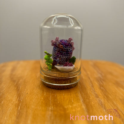 Ada Axolotl Micro Crochet Cloche Jar (removable, magnetic)