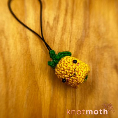 Penny Pineapple Mini Crochet Keychain