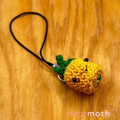 Penny Pineapple Mini Crochet Keychain
