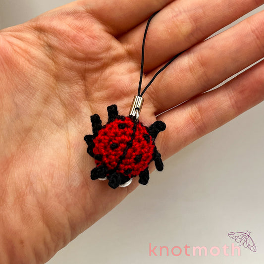 Lulu Ladybug Mini Crochet Keychain
