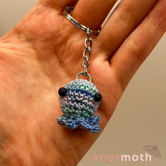 Inky Octopus Mini Crochet Keychain