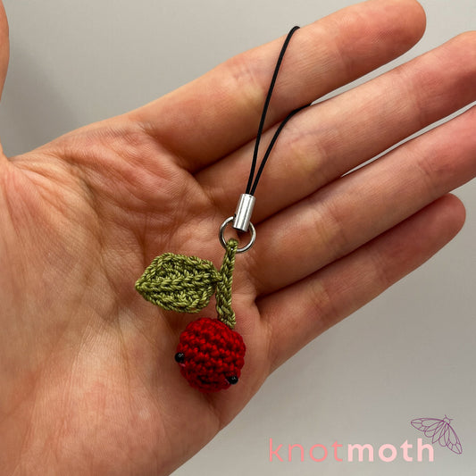 Chelan Cherry Mini Crochet Keychain