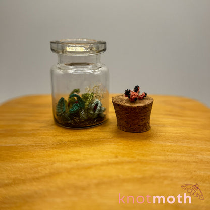 Clownfish and Coral Aquarium Micro Crochet Aquarium Jar (Removable)
