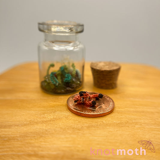 Clownfish and Coral Aquarium Micro Crochet Aquarium Jar (Removable)