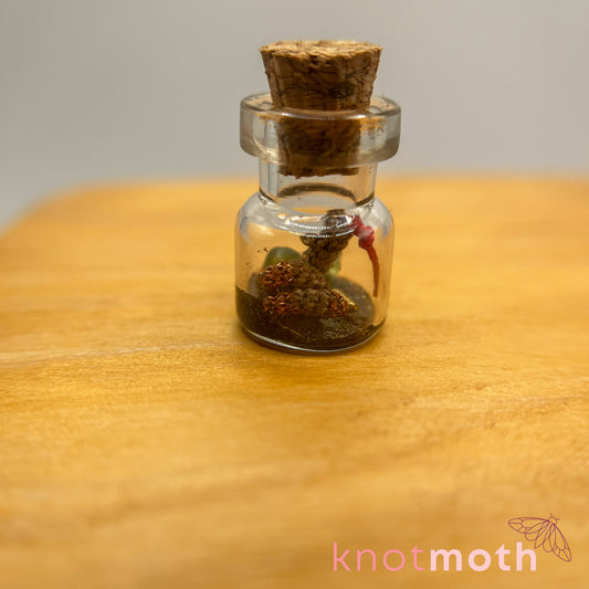 Roddy Rattlesnake Micro Crochet Desert Terrarium Jar