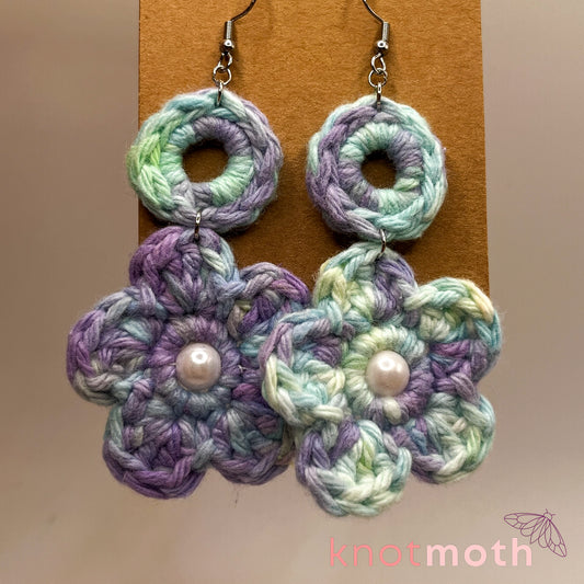 flower statement earrings