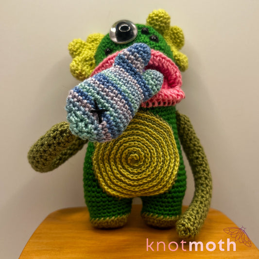 Swamp Monster Mini Crochet Desk Buddy