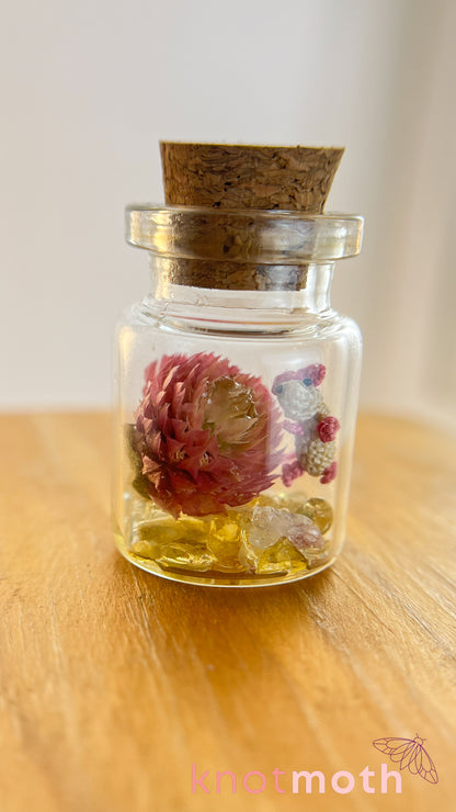 Mildred Mouse Micro Crochet Terrarium Jar (Removable)