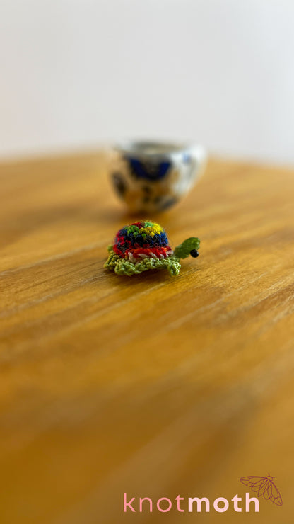 Myrtle Turtle Micro Crochet Teacup (Magnetic, Removable)