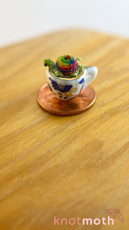 Myrtle Turtle Micro Crochet Teacup (Magnetic, Removable)