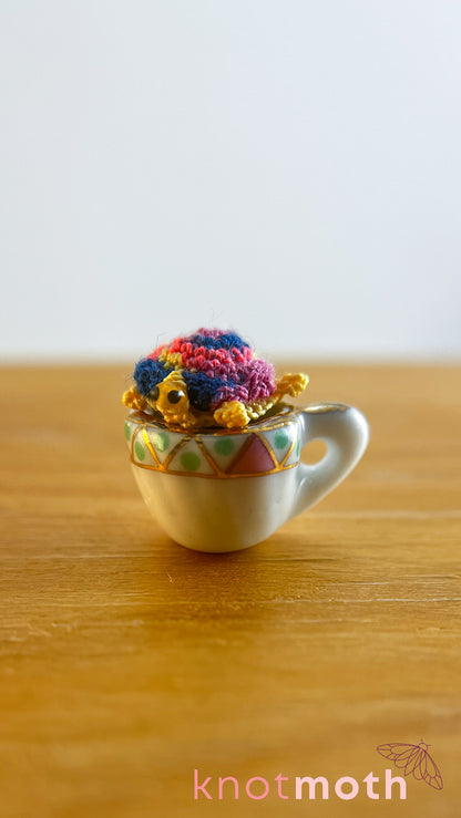 Morgan Tortoise Micro Crochet Teacup (Magnetic, Removable)