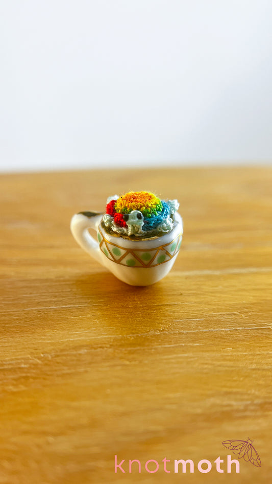 Earl Turtle Micro Crochet Teacup (Magnetic, Removable)