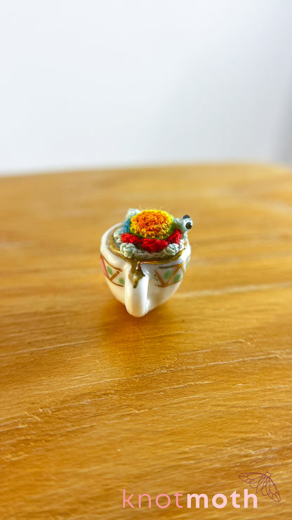 Earl Turtle Micro Crochet Teacup (Magnetic, Removable)