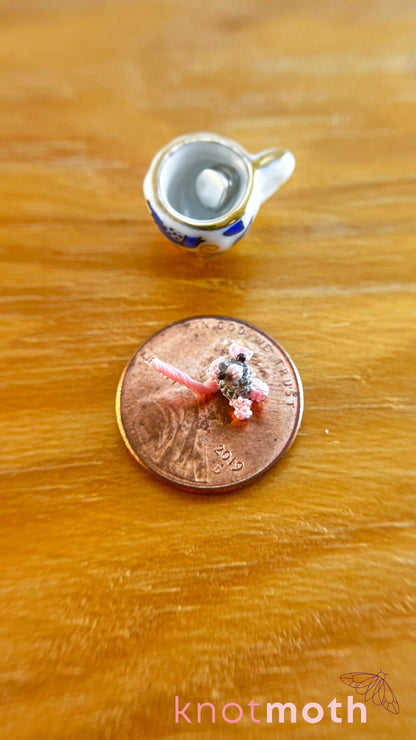 Marco Mouse Micro Crochet Teacup (Magnetic, Removable)