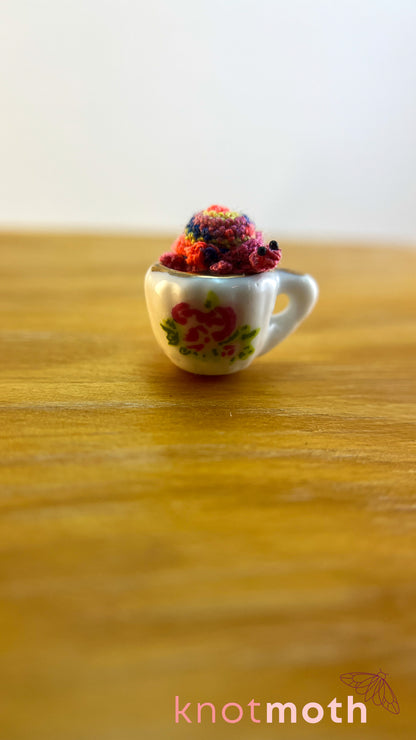 Teagan Tortoise Micro Crochet Teacup (Magnetic, Removable)