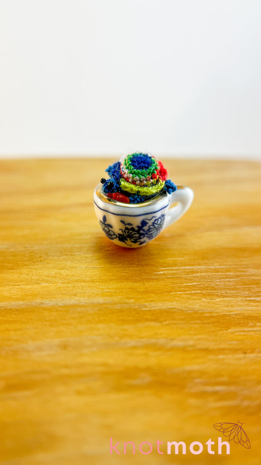 Norton Tortoise Micro Crochet Teacup (Magnetic, Removable)