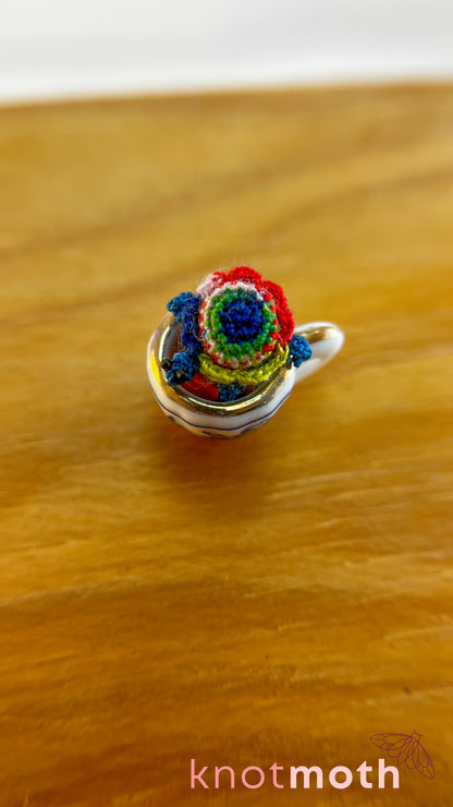 Norton Tortoise Micro Crochet Teacup (Magnetic, Removable)