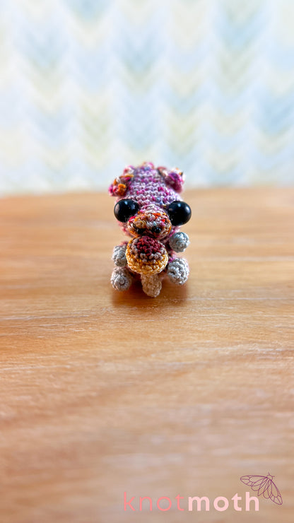 Willie the Pig & Magic Mushroom Magnetic Micro Crochet Plushie, Trinket, or Fidget Toy