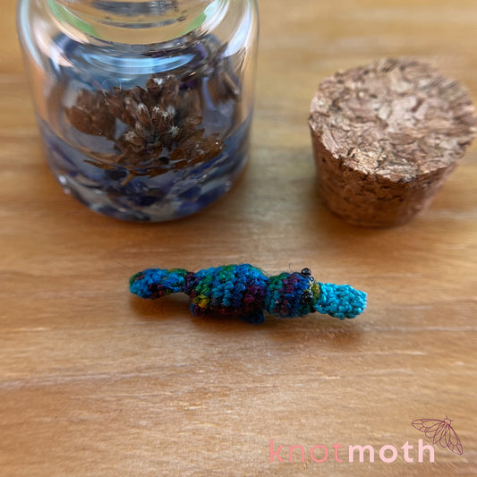 Pam Platypus Micro Crochet Terrarium Jar (removable, magnetic)