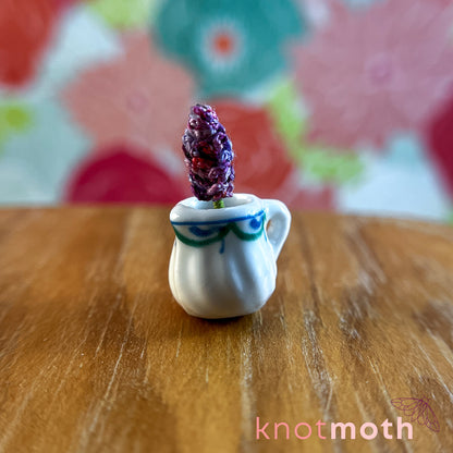 Lavender Teapot Micro Crochet Trinket