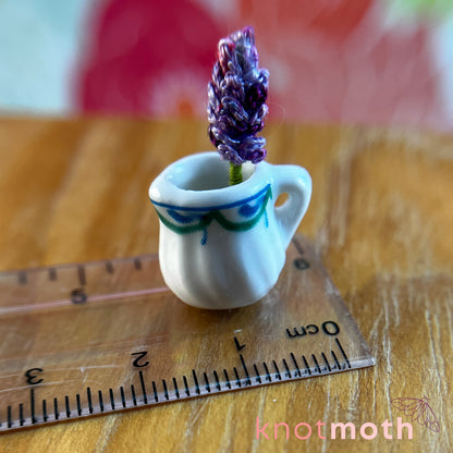 Lavender Teapot Micro Crochet Trinket