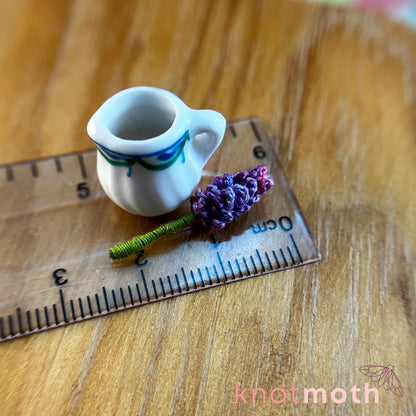 Lavender Teapot Micro Crochet Trinket