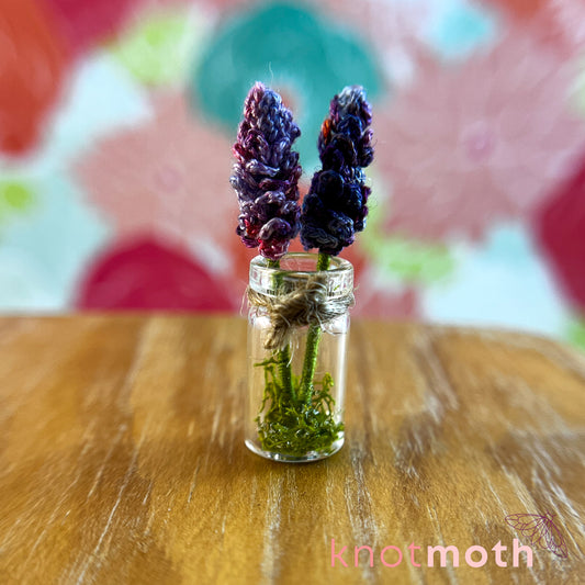 Lavender Micro Crochet Miniature Trinket Jar