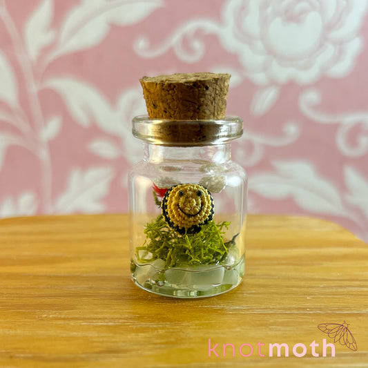 Beau Bee Micro Crochet Terrarium Jar (removable)