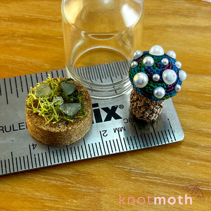 Marissa Mushroom Micro Crochet Terrarium Jar (removable, magnetic)