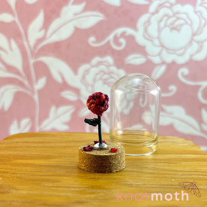 Rose Bell Jar Micro Crochet Jar (removable, magnetic)
