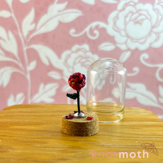 Rose Bell Jar Micro Crochet Jar (removable, magnetic)