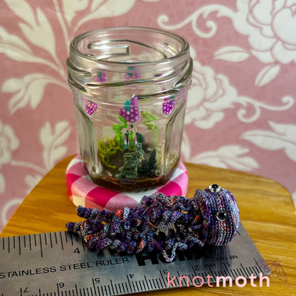 Jasmine Jellyfish Micro Crochet Aquarium Bonne Maman Jam Jar (removable, magnetic)
