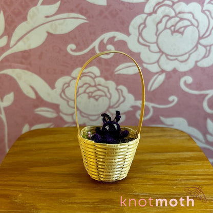 Beverly Bunny Micro Crochet Easter Basket (removable, magnetic)
