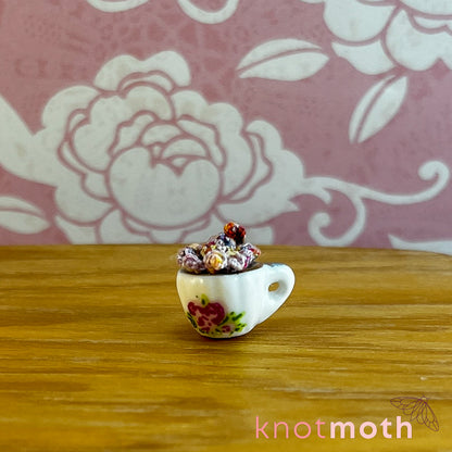 Omar Octopus Micro Crochet Teacup Trinket (removable, magnetic)