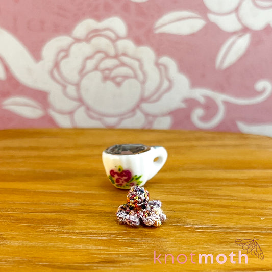 Omar Octopus Micro Crochet Teacup Trinket (removable, magnetic)