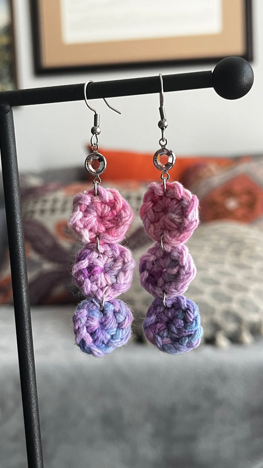 Hand-Dyed Dangle Earrings