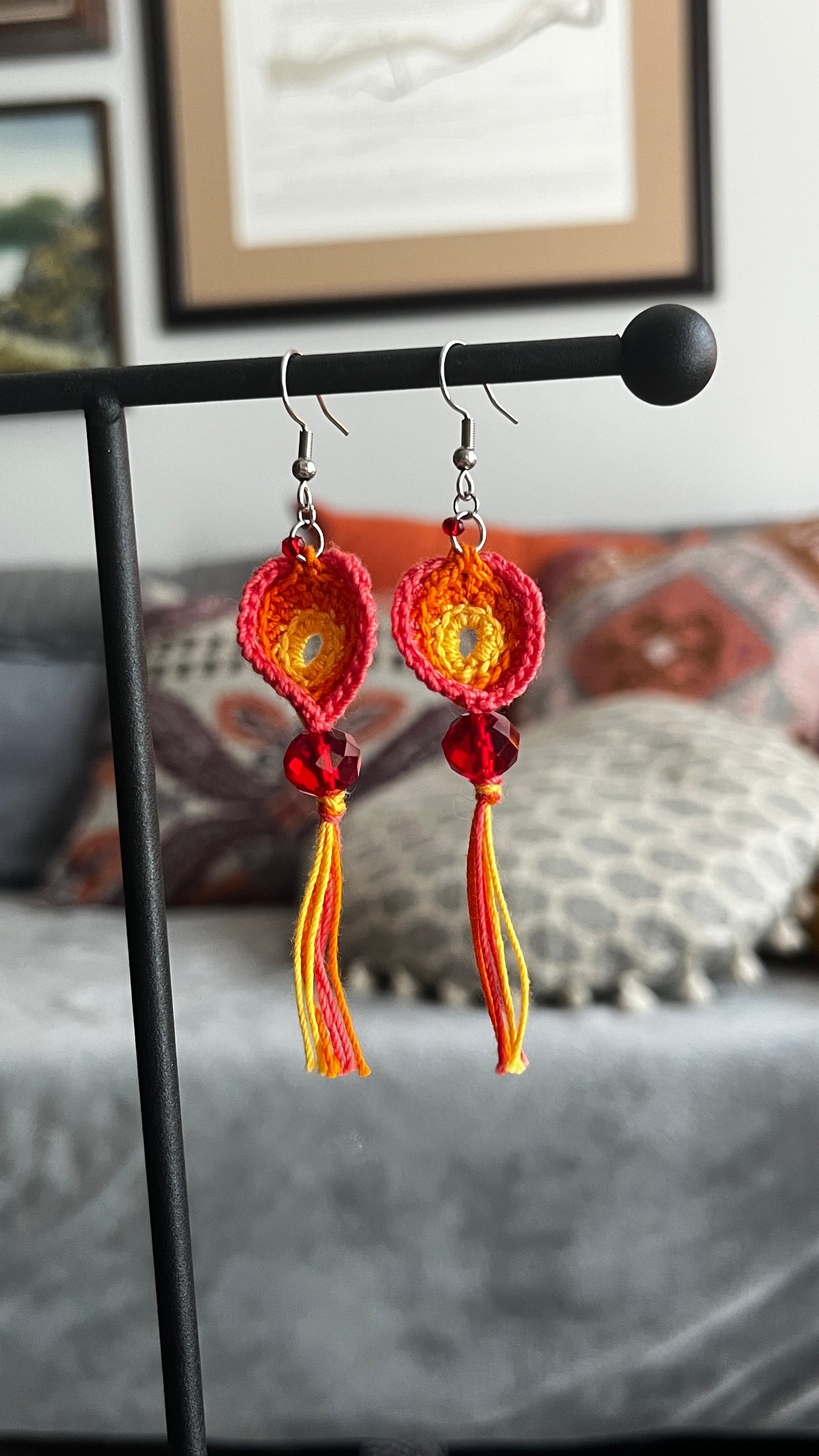 Red Canna Earrings
