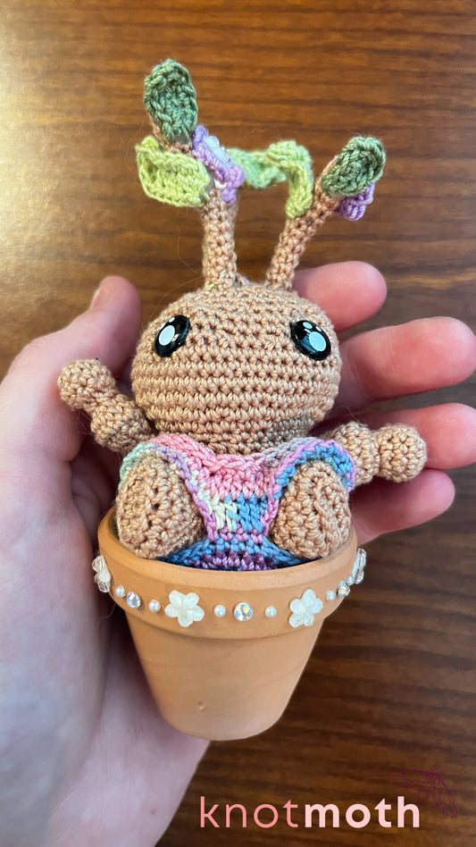 Baby Mandrake Desk Buddy Crochet Plushie